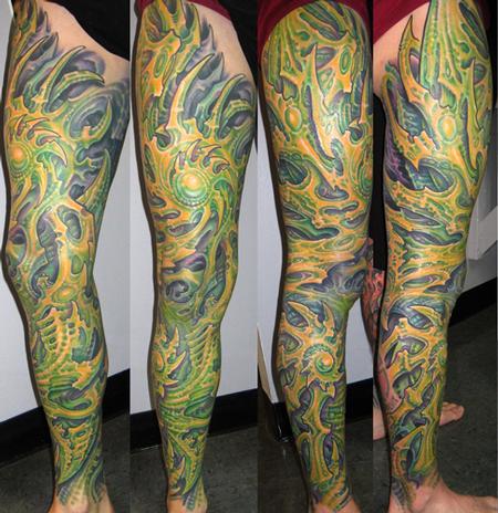 Tattoos - Biomech Leg Sleeve - 109430